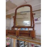 A Victorian mahogany toilet mirror COLLECT ONLY.
