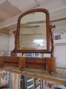 A Victorian mahogany toilet mirror COLLECT ONLY.