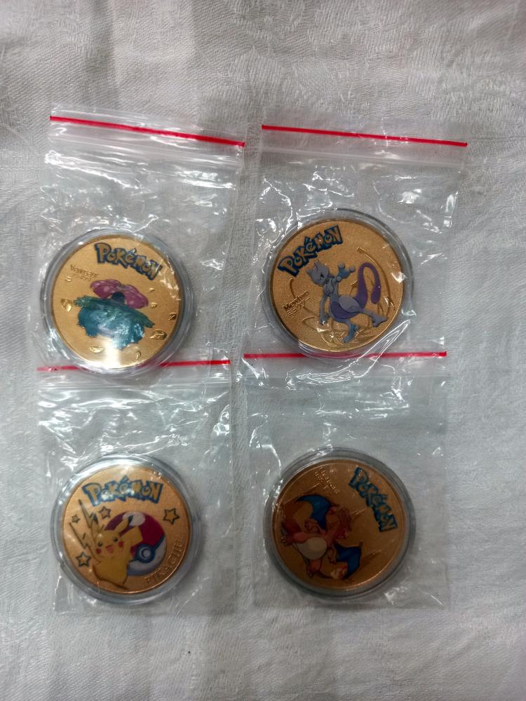 A bag of 9 collectable Pokemon coins - Image 3 of 4