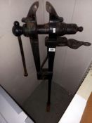 An antique blacksmith leg vice COLLECT ONLY