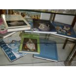 A quantity of reference books relating to English pottery and porcelain.