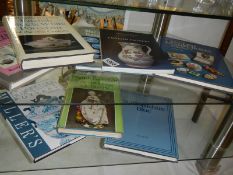 A quantity of reference books relating to English pottery and porcelain.