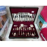 A 6 piece setting cased cutlery set (approximately 68 pieces)