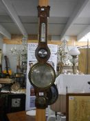 A mahogany 'Banjo' barometer COLLECT ONLY.