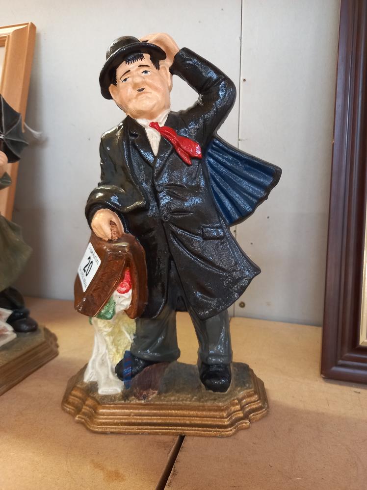 A pair of Laurel and Hardy cast door stops - Image 3 of 4