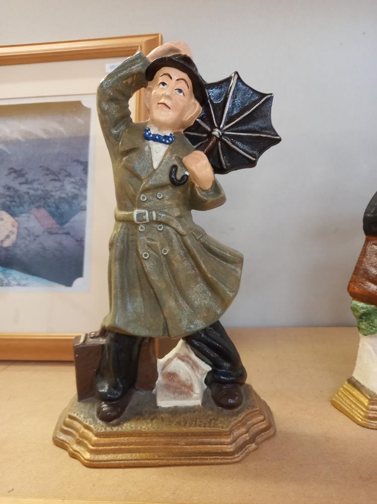 A pair of Laurel and Hardy cast door stops - Image 2 of 4