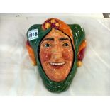 A Royal Doulton Jester wall pocket