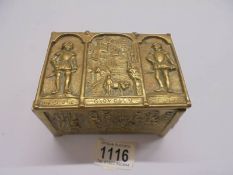 An early to mid 20th century brass Armada box.