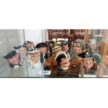 12 Royal Doulton miniature seafaring character jugs
