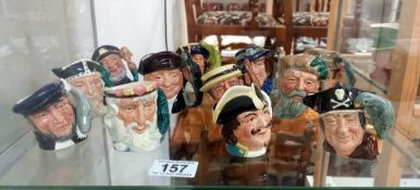 12 Royal Doulton miniature seafaring character jugs