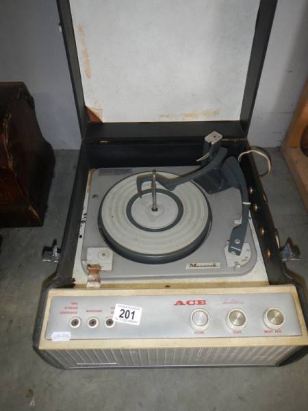 A vintage ACE Monarch audition record player. COLLECT ONLY.