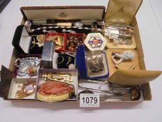 A Good mixed lot of costume jewellery and other items.