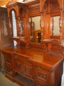 A Victorian mahogany mirror back sideboard, COLLECT ONLY.