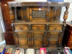 A carved oak buffet sideboard, COLLECT ONLY.
