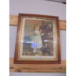 A 19th century framed Pears Print 'Kitty's Disgrace' (young girl with cats), COLLECT ONLY.