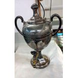 A 19th century silver plated samovar