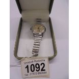 A vintage stainless steel Timex wrist watch, in working order.