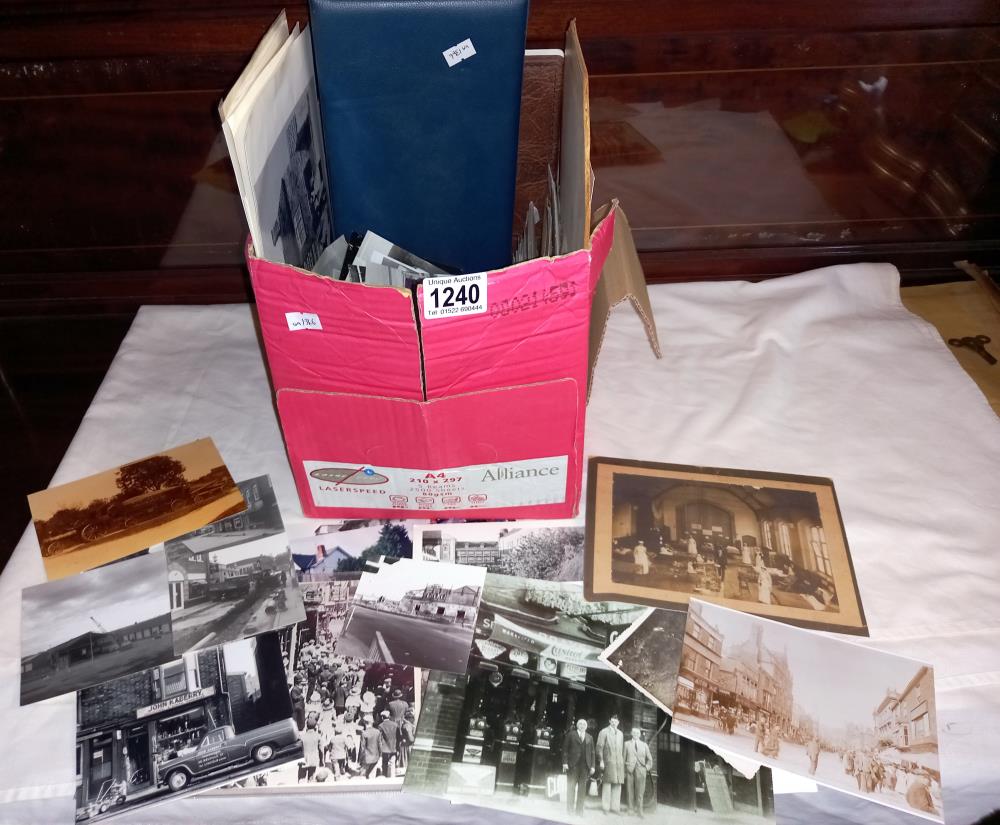 A quantity of postcards & photos (including copies) including Lincoln etc.