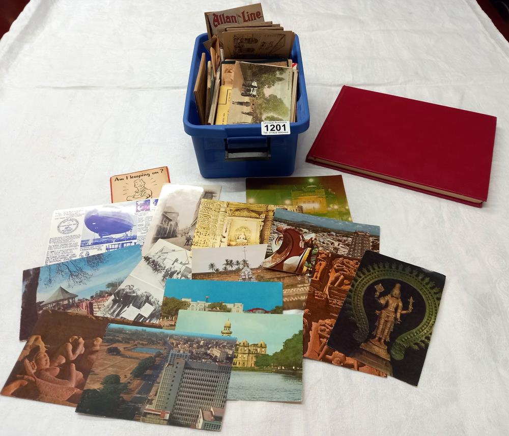 A quantity of miscellaneous postcards & photos - many modern