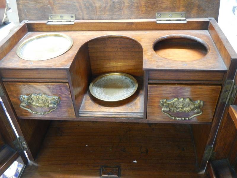 A smokers cabinet with carved doors, COLLECT ONLY. - Image 3 of 5