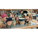 A quantity of Royal Doulton character jugs (miniature - medium)