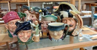 A quantity of Royal Doulton character jugs (miniature - medium)