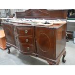 An Edwardian mahogany sideboard, COLLECT ONLY.