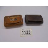 Two 19th century snuff boxes.