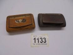 Two 19th century snuff boxes.
