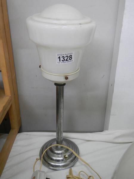An Art deco chrome table lamp. - Image 2 of 2