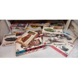 A quantity of military model kits including Matchbox, Airfix & Esci etc. (unchecked)