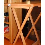 A pair of pine folding tables, COLLECT ONLY.