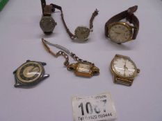 Six vintage wrist watches.