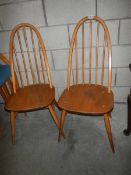 A pair of Ercol dining chairs, COLLECT ONLY.