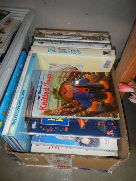 Two boxes of craft/needlework/knitting and dolls house reference books. COLLECT ONLY. - Image 2 of 3