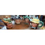 4 Beswick character teapots including Sam Weller, Dolly Vardan etc