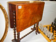A small mahogany drop side table, COLLECT ONLY.