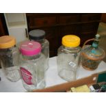 A good lot of vintage glass sweet jars, COLLECT ONLY.