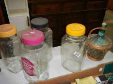 A good lot of vintage glass sweet jars, COLLECT ONLY.