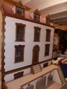 A large dolls house with contents, COLLECT ONLY.