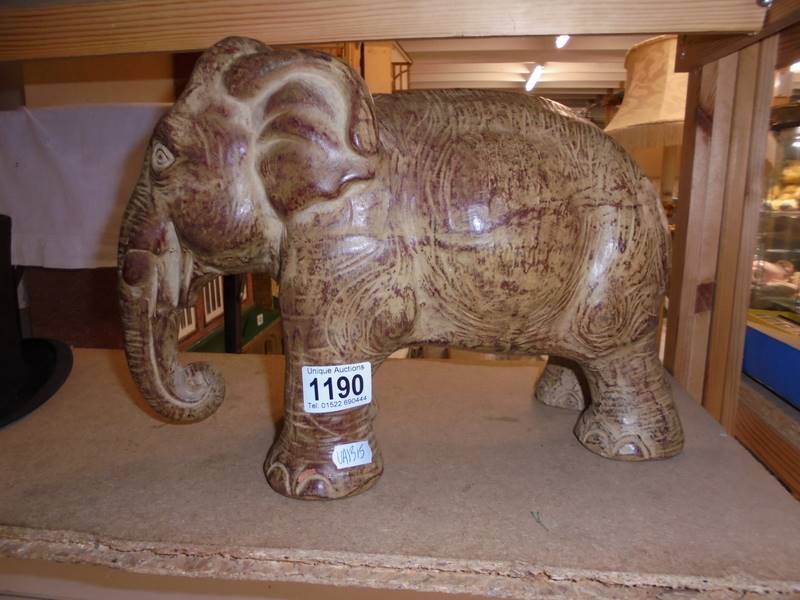 A large ceramic elephant. COLLECT ONLY.