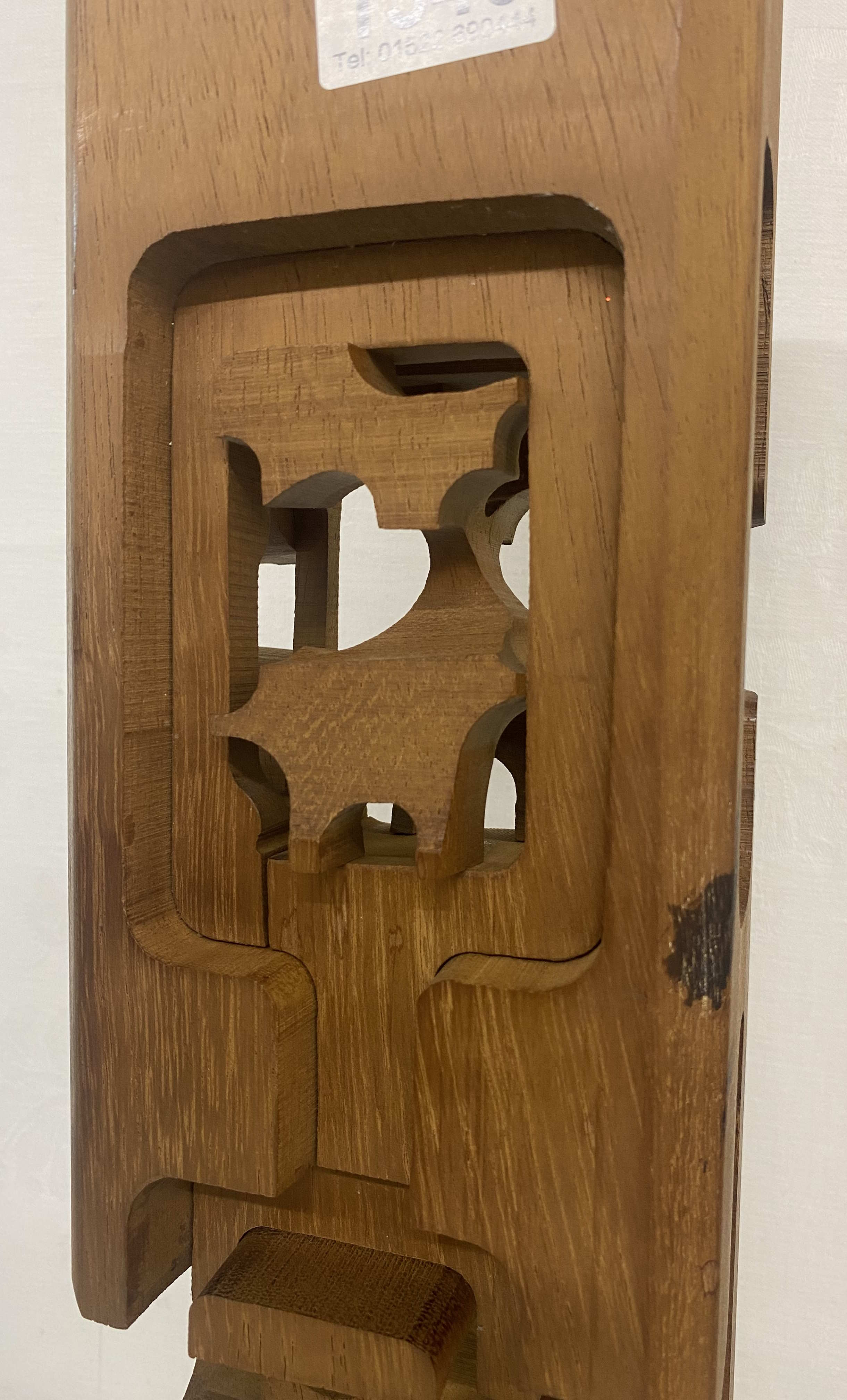 An abstract wooden sculpture attributed to Brian Willsher - Image 4 of 14