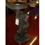 A carved Black Forest bear supporting a tray, COLLECT ONLY.