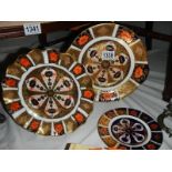 Three Crown Derby style plates.