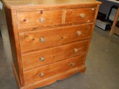 A pine chest of drawers, COLLECT ONLY.