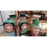 A quantity of small character jugs & condiment set