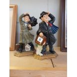 A pair of Laurel and Hardy cast door stops