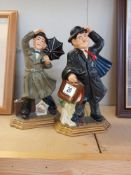 A pair of Laurel and Hardy cast door stops