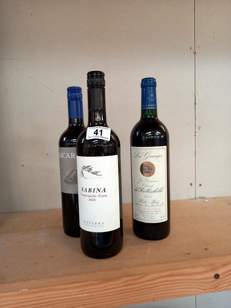 3 bottles of red wine including Merlot COLLECT ONLY