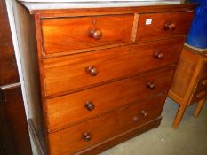 A two over three mahogany chest of drawer. COLLECT ONLY.
